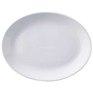 Superwhite Porcelain Oval Plate 30cm