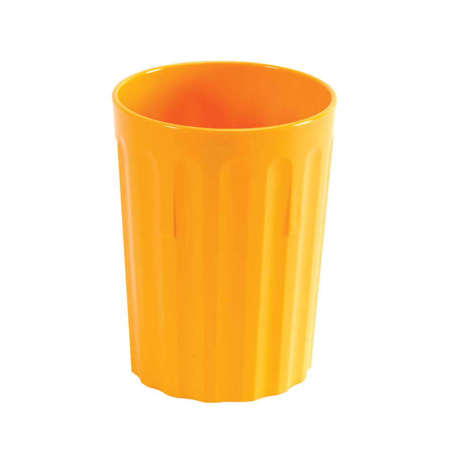 25cl Yellow Polycarbonate Fluted Tumbler