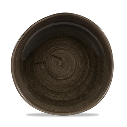 Churchill Stonecast Patina Vitrified Porcelain Iron Black Organic Round Plate 28.6cm