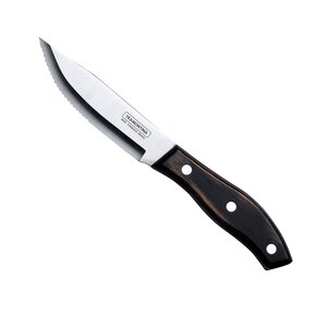 Tramontina 18/10 Stainless Steel Swan Jumbo Polywood Steak Knife Black Handle