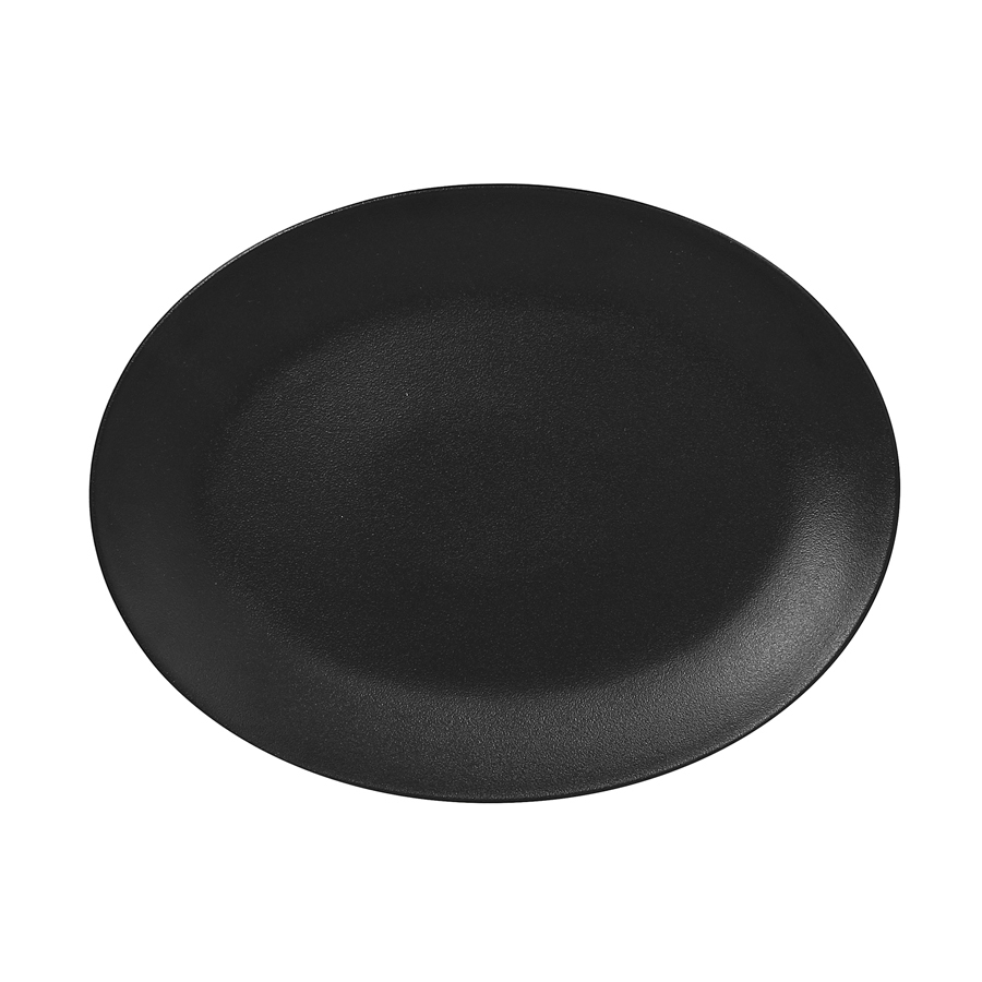 Rak Neofusion Vitrified Porcelain Black Oval Platter 36x27cm