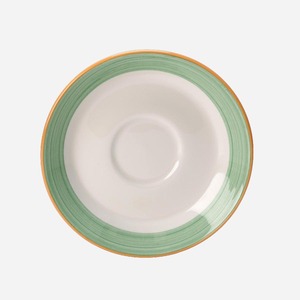 Steelite Rio Vitrified Porcelain Round Green Slimeline Saucer 15.25cm