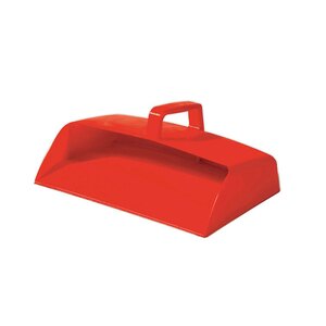 Dustpan Enclosed Red Plastic