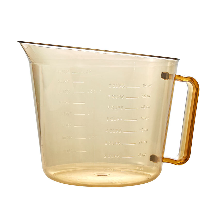 Cambro High Heat Measuring Cup 1.9Ltr Amber Plastic