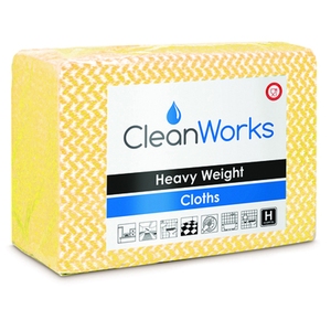Cleanworks Heavy Weight Hygiene Cloth 80gsm Yellow