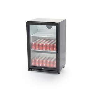 Arctica Bar & Display Bottle Cooler - 1 Hinged Door - Black