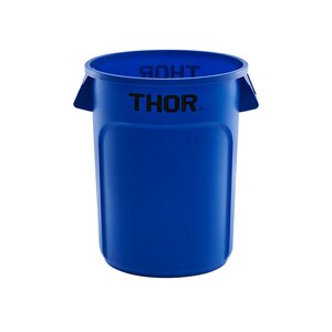 Trust Thor Round All Purpose Bin Blue LLDPE 38ltr 46.8x40x44cm