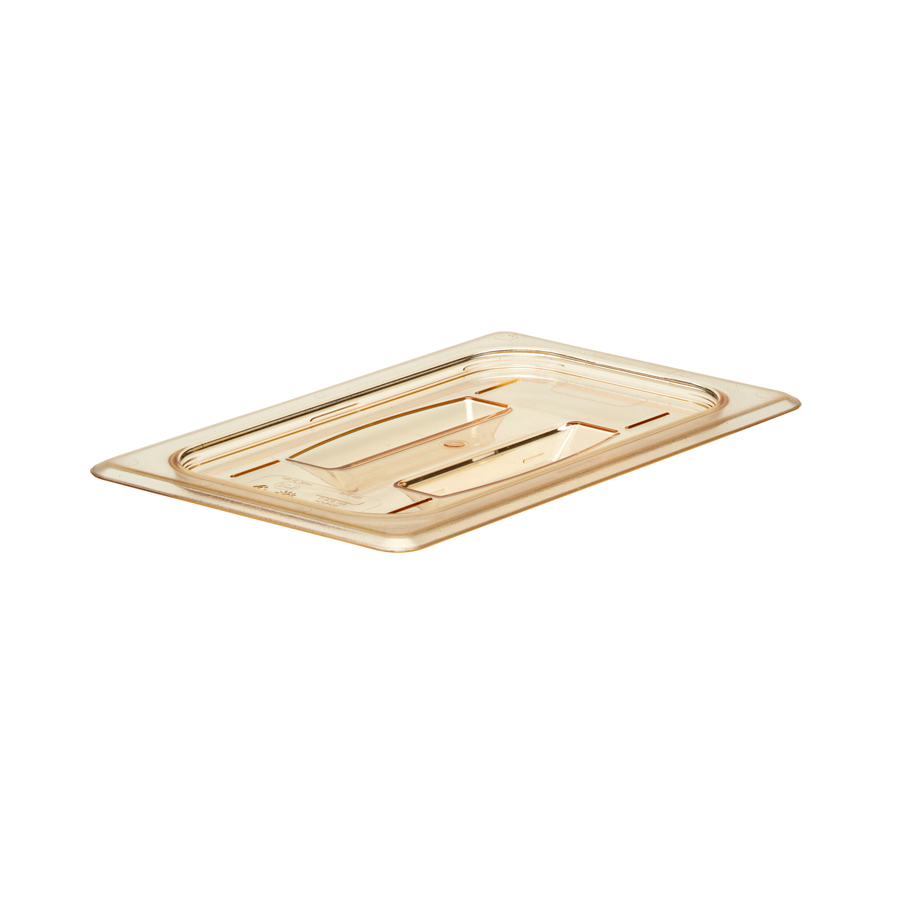 Cambro Gastronorm Plain Lid High Heat 1/4 Amber Polycarbonate