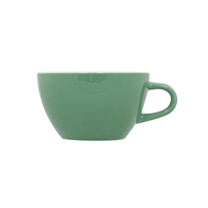 Superwhite Café Porcelain Sage Green Bowl Shaped Cup 45.4cl 16oz