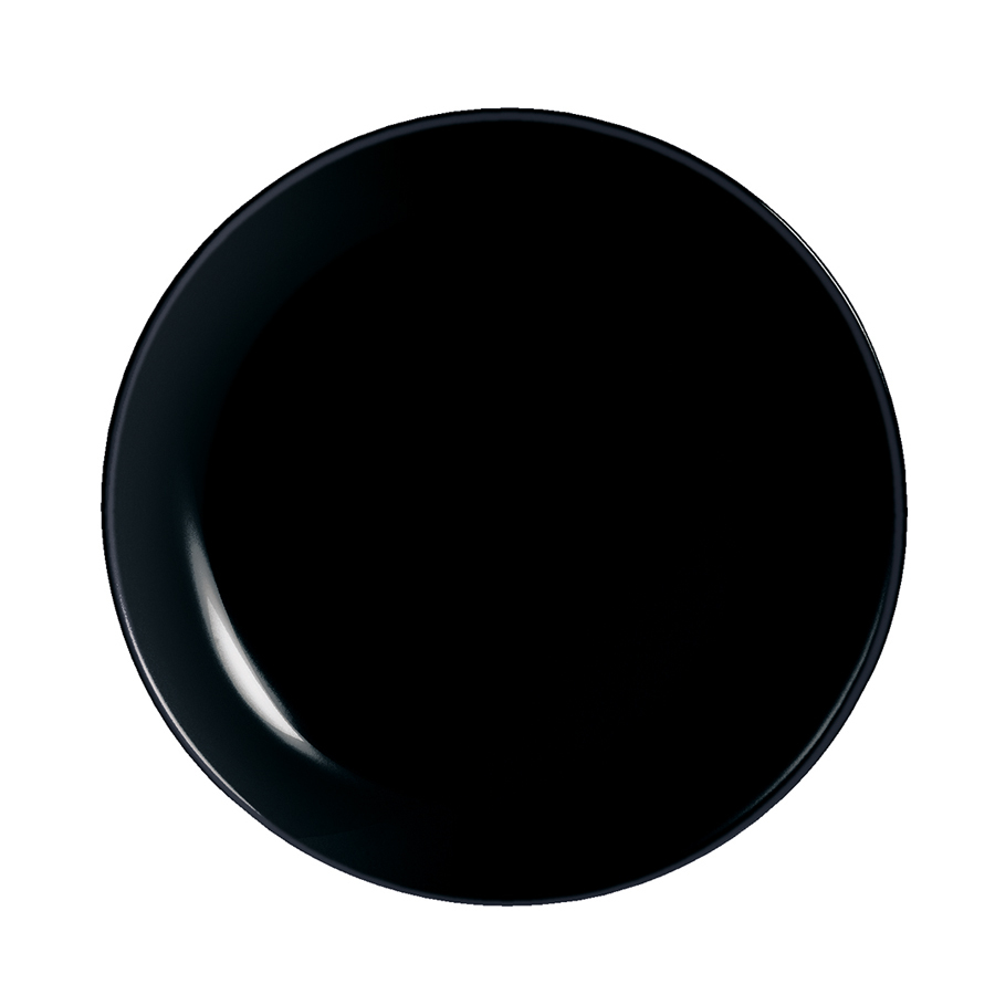 Arcoroc Evolutions Opal Black Round Coupe Side Plate 19cm