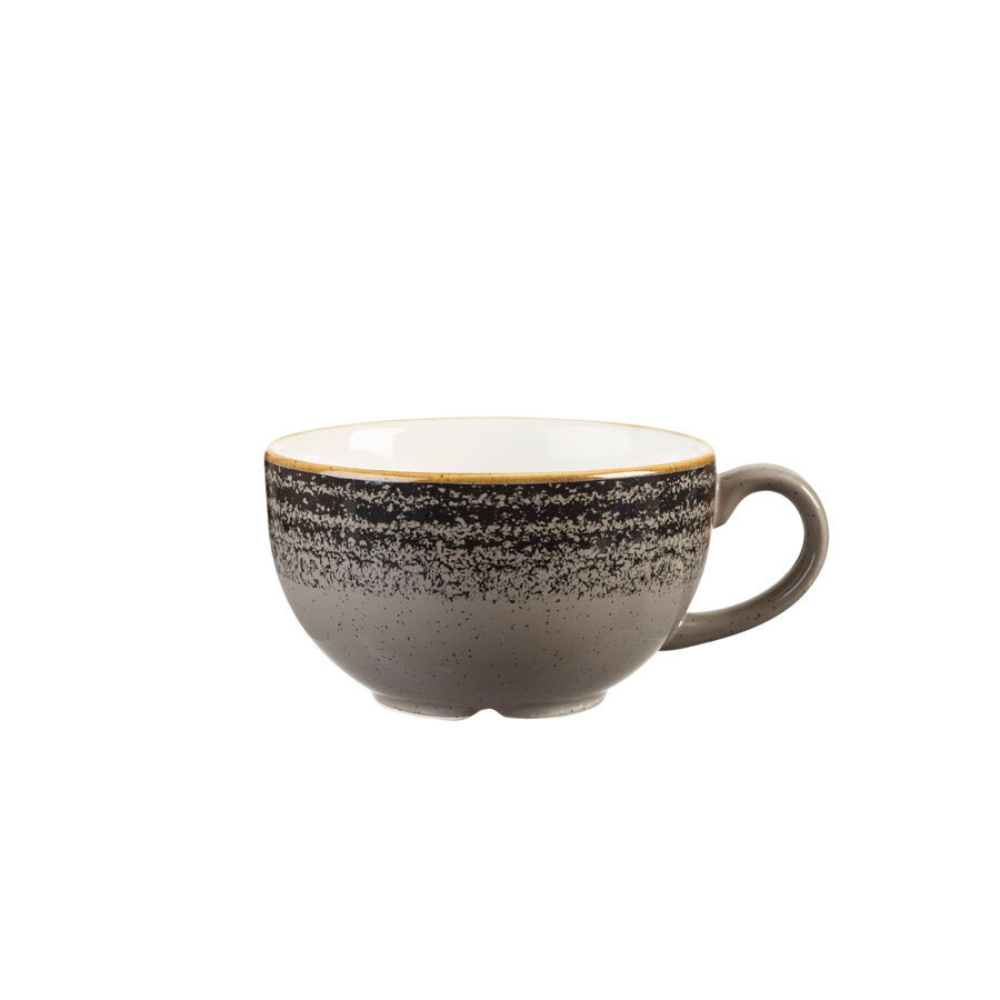 Churchill Studio Prints Homespun Vitrified Porcelain Black Cappuccino Cup 22.7cl 8oz