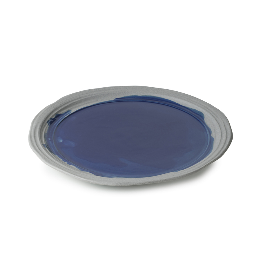 Revol No.W Ceramic Indigo Blue Round Dinner Plate 25.5cm