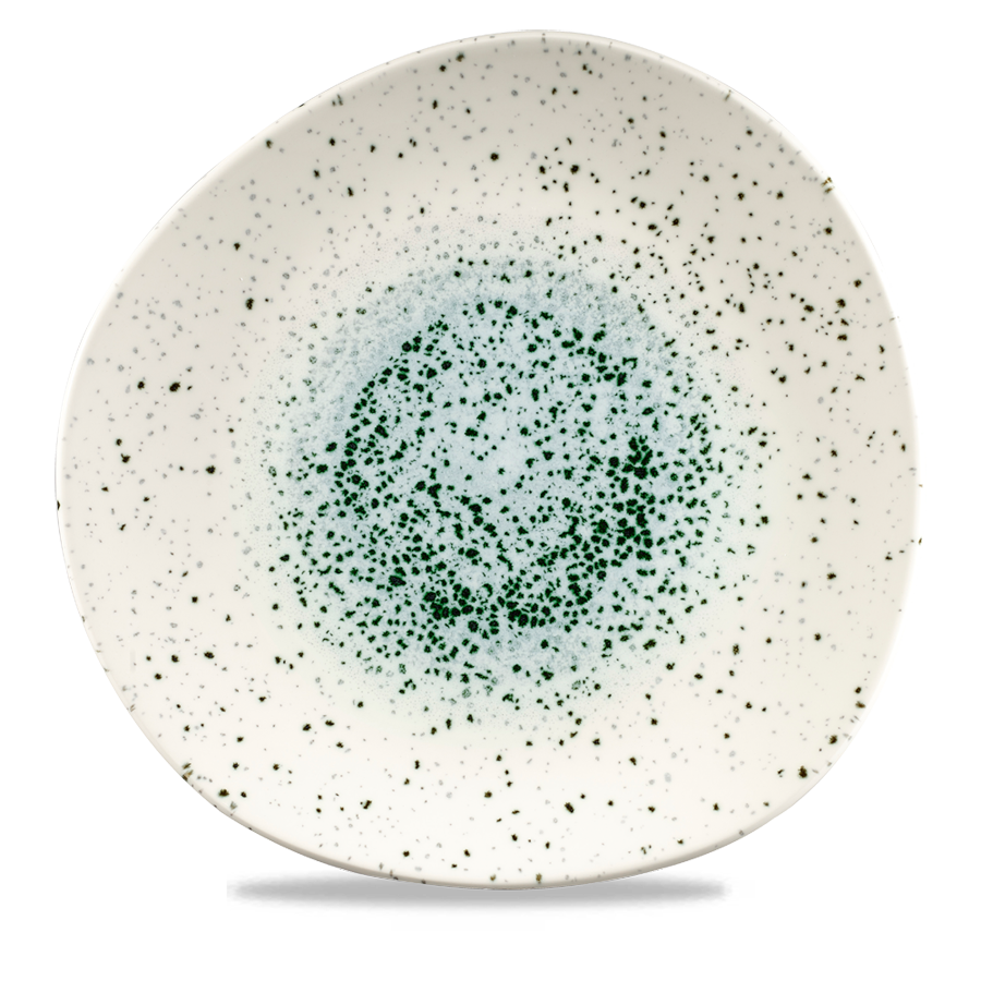 Churchill Studio Prints Mineral Vitrified Porcelain Green Organic Round Plate 28.6cm