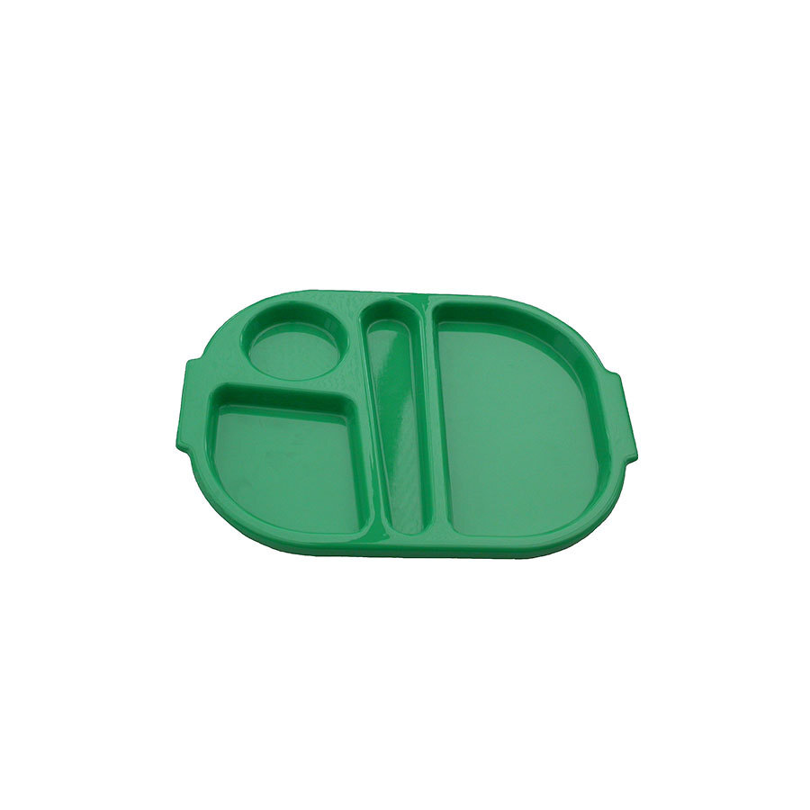 Harfield Polycarbonate Emerald Green 4 Compartment Small Meal Tray 28x23cm