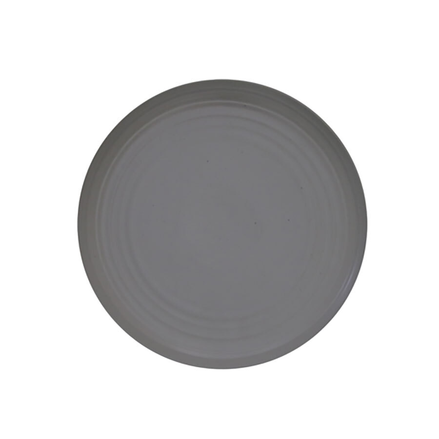 Artisan Pebble Vitrified Fine China Grey Round Coupe Plate 30cm
