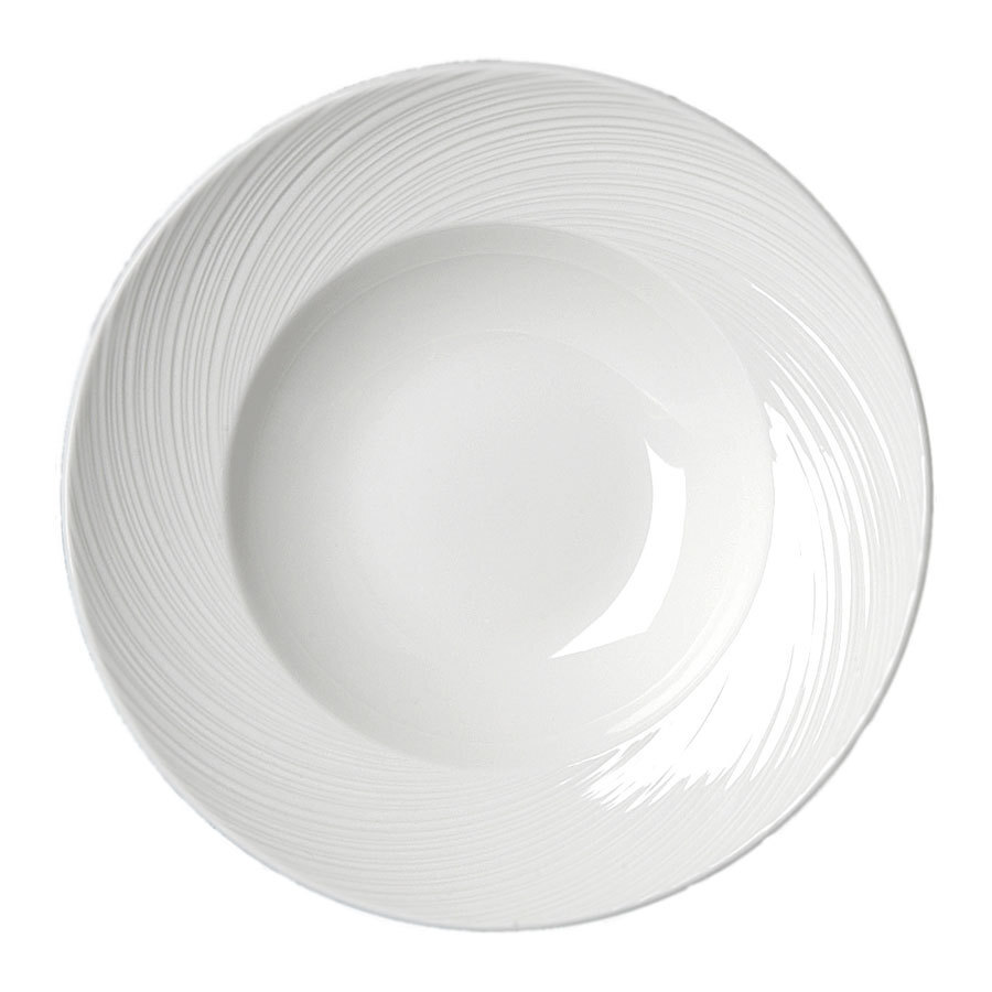 Steelite Spyro Vitrified Porcelain White Round Nouveau Bowl 30cm
