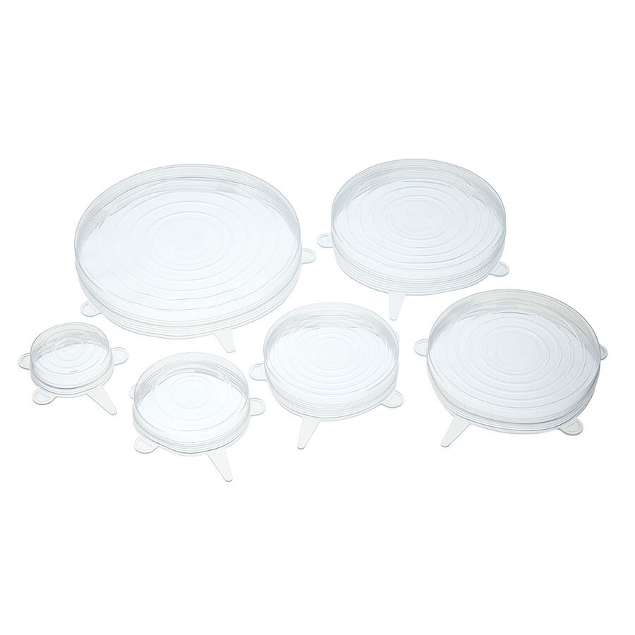 KitchenCraft Stretchable Round Set Of Six Silicone Lids