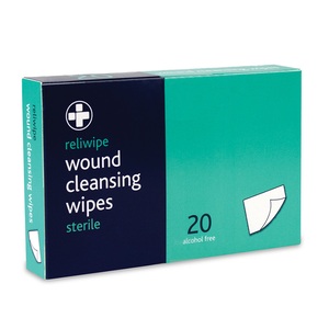 Reliwipe Moist Cleansing Wipes Box Of 20 (For BS8599-1 Kits)