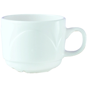 Steelite Bianco Vitrified Porcelain White Stackable Cup 21.25cl