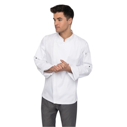 Chef Works Hartford Unisex White Long Sleeve Chef Jacket