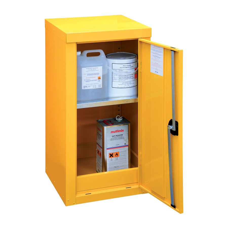 Hazardous Storage Cupboard - 1 Door, 1 Shelf - 460 x 460 x 900mm