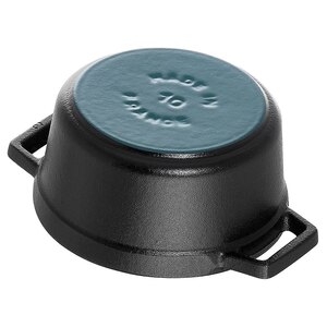 Black Cast Iron Round Cocotte 10cm 0.2L