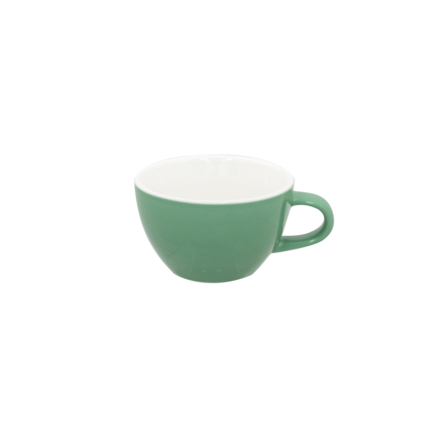 Superwhite Café Porcelain Sage Green Bowl Shaped Cup 34cl 12oz