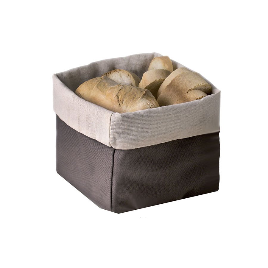 Bread Basket Square Large Brown Cotton