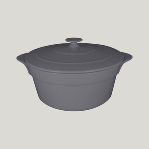 Chef's Fusion Round Cocotte & Lid Grey 28cm