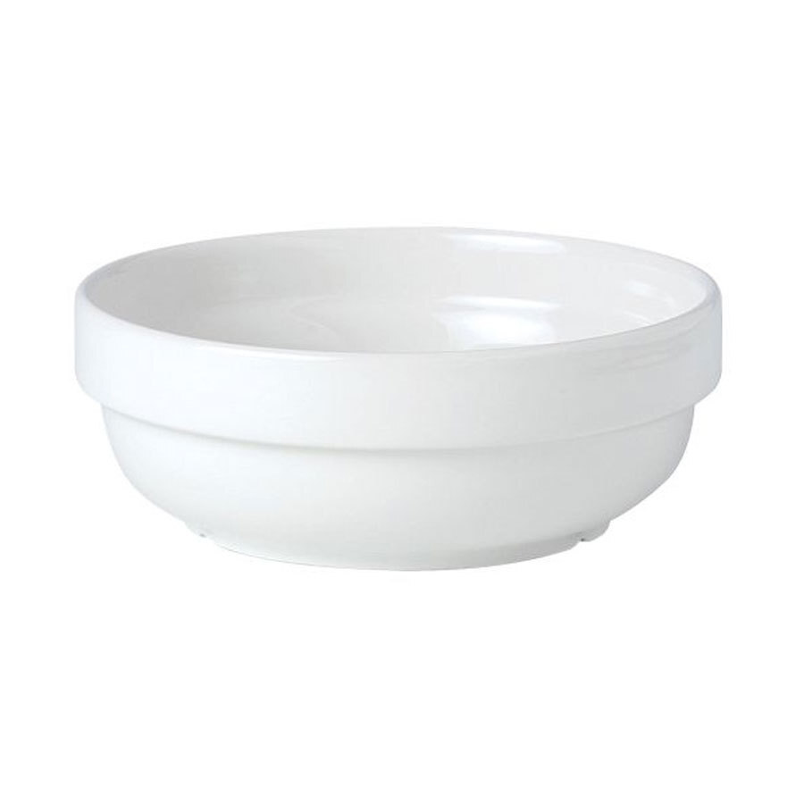 Steelite Simplicity Vitrified Porcelain White Round Bowl Stackable 13cm