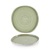 Churchill Stonecast Vitrified Porcelain Sage Green Organic Round Walled Plate 21cm