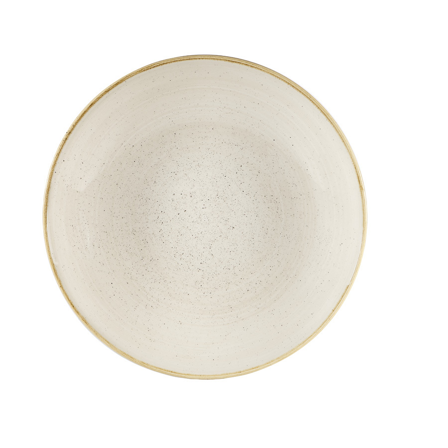 Churchill Stonecast Vitrified Porcelain Nutmeg Cream Round Coupe Bowl 31x4.4cm 240cl 84.5oz