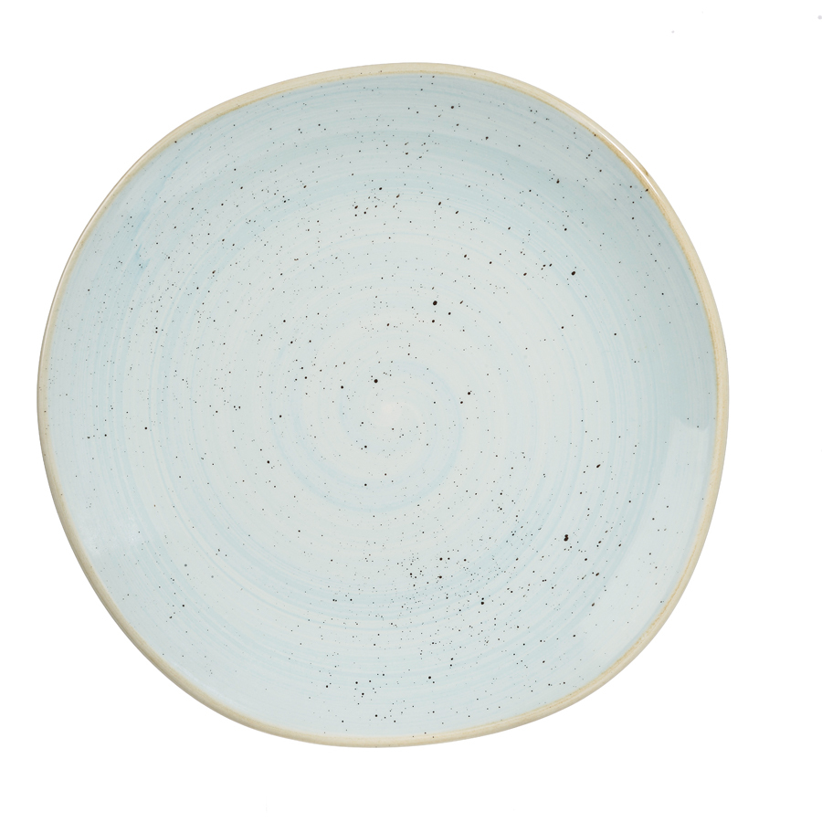 Churchill Stonecast Vitrified Porcelain Duck Egg Blue Organic Round Plate 26.4cm