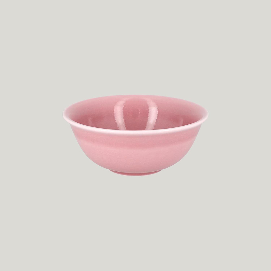 Rak Vintage Vitrified Porcelain Pink Round Rice Bowl 16cm 58cl