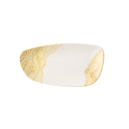 Churchill Tide Vitrified Porcelain Tide Gold Chefs' Geo Plate 30x15.5cm