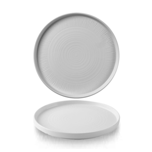 Churchill Bamboo Vitrified Porcelain White Round Walled Plate 21cm