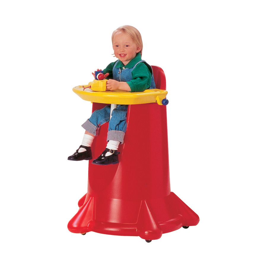 Add Gards Kiddi Cone Polyethylene Yellow Stackable High Chair