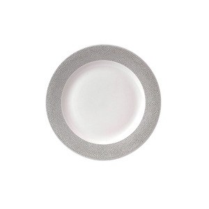 Churchill Isla Vitrified Porcelain Shale Grey Round Footed Plate 30.5cm