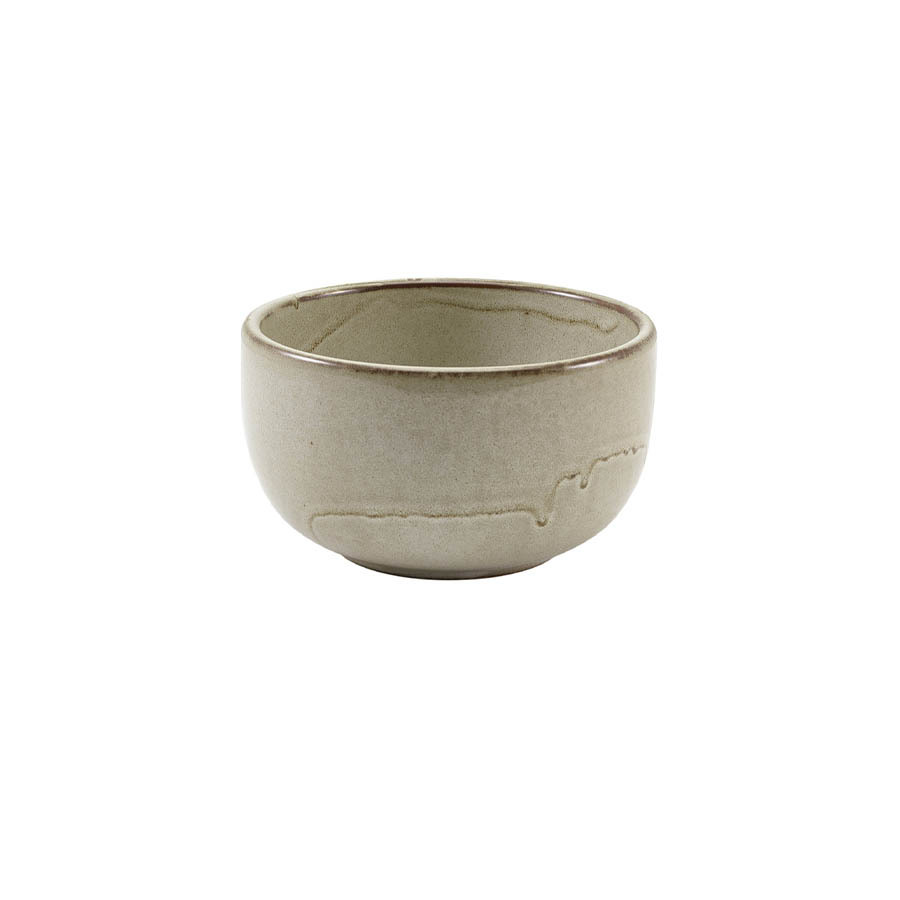Genware Terra Porcelain Smoke Grey Round Bowl 12.5x7cm 50cl 17.5oz