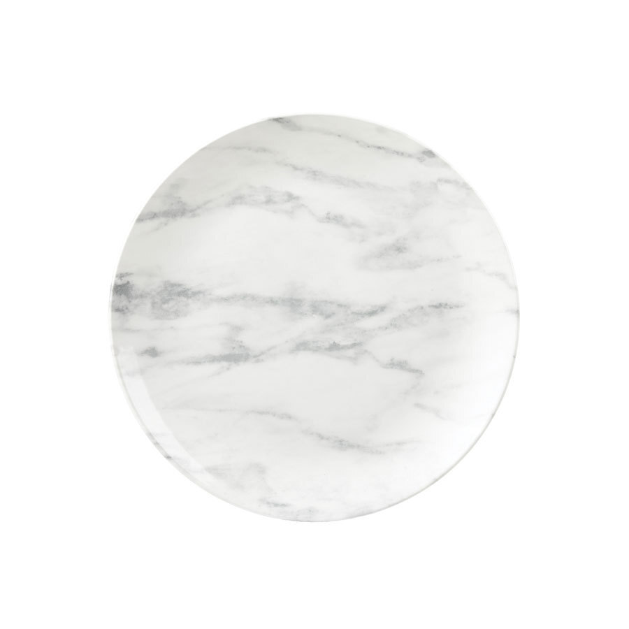 Textured Prints Grey Marble Coupe Plate 26cm