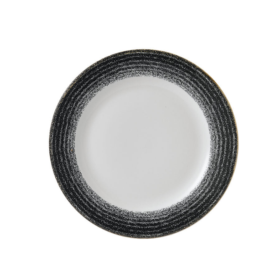 Charcoal Black Rimmed Plate 10.9 inch