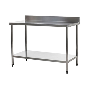 Connecta Wall Table with Undershelf - 1200 x 600 with 900mm high worktop and 100mm upstand