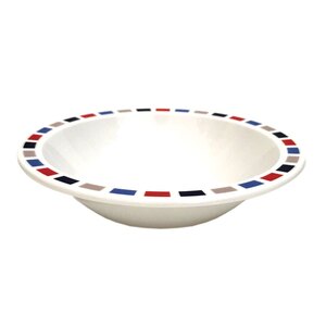 Rectangles 17.3cm Bowl - Red, Blue & Grey