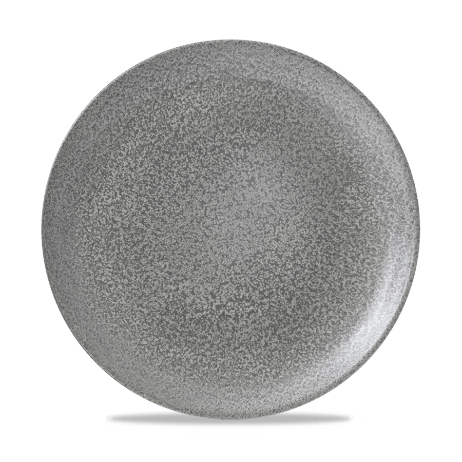 Dudson Evo Origins Vitrified Porcelain Natural Grey Round Coupe Plate 26cm