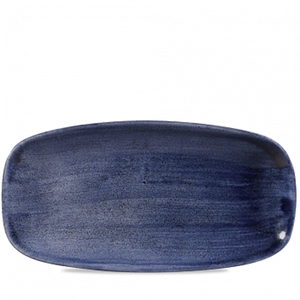 Churchill Stonecast Patina Vitrified Porcelain Rustic Teal Oblong Platter 29.8x15.3cm