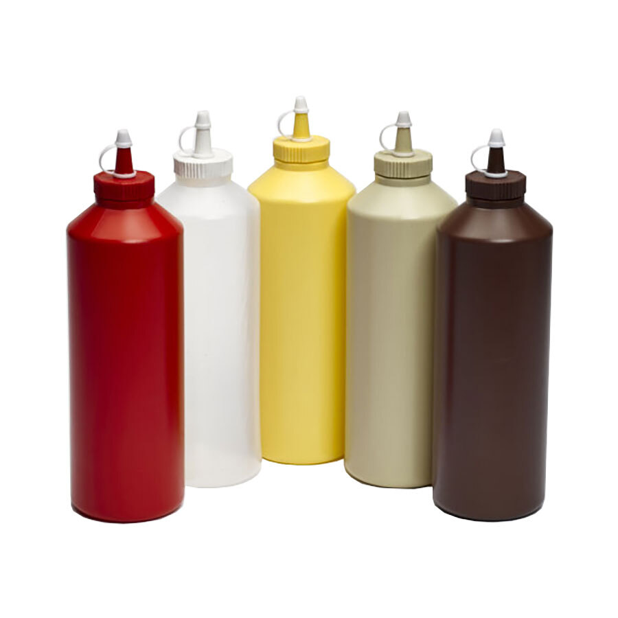 Sauce Bottle Yellow Plastic 100cl