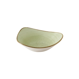 Churchill Stonecast Raw Vitrified Porcelain Green Triangle Lotus Bowl 23.5cm
