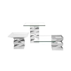 Front of the House Zig Zag Risers - Set of 3 - Silver