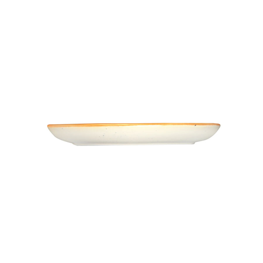 Artisan Coast Vitrified Fine China Cream Round Coupe Plate 17cm