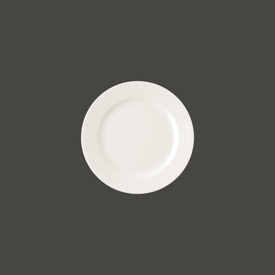 Rak Banquet Vitrified Porcelain White Round Flat Plate 19cm
